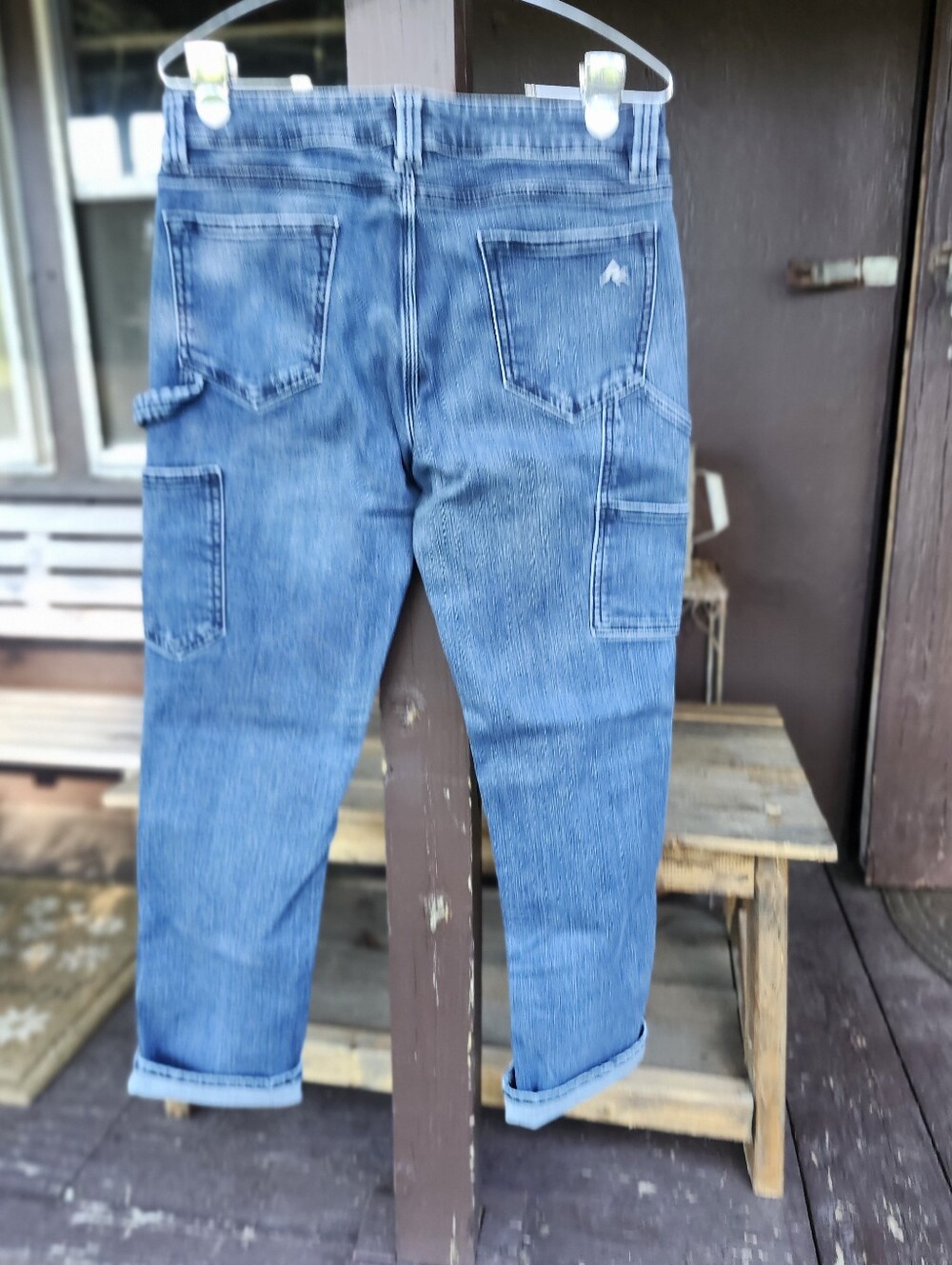 Womens  Blue Workwear Pocket Jeans